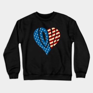 Love USA 4th July Crewneck Sweatshirt